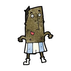 cartoon man in boxer shorts N11