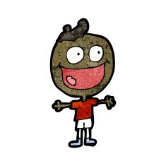 cartoon happy doodle man N23