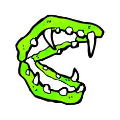 Cartoon Vampire Teeth N7
