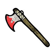 cartoon bloody axe N34