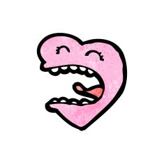 cartoon pink heart N3