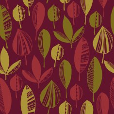Seamless decorative pattern with leaves N2
