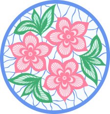 flowers and leaves element imitation guipure embroidery