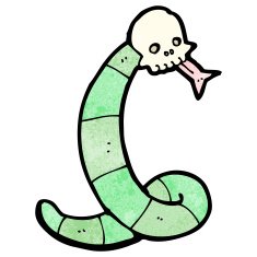 cartoon spooky snake N5