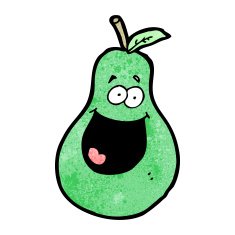 cartoon happy pear N12