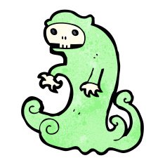 spooky ghost cartoon N43
