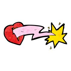 cartoon lightning bolt heart