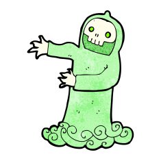cartoon spooky ghost N144