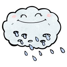 Cartoon Rain Cloud N67