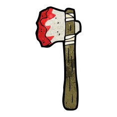 Bloody stone axe cartoon N2 free image download