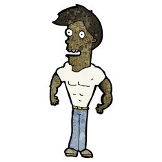 cartoon proud muscular man N3