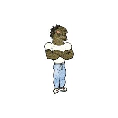 cartoon proud muscular man N4