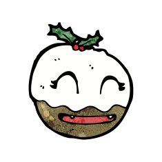 cartoon christmas pudding N30