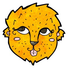 Cartoon Lion Face N27