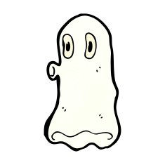 cartoon funny ghost N36