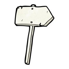 Cartoon Sign Post N106