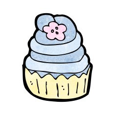 cartoon cupcake N216