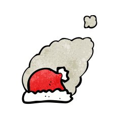 cartoon smoking christmas hat N2