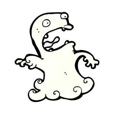 cartoon spooky ghost N146