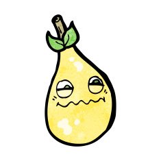 cartoon nervous pear N2
