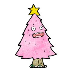 cartoon pink tree N7