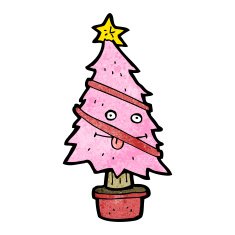 cartoon pink tree N8