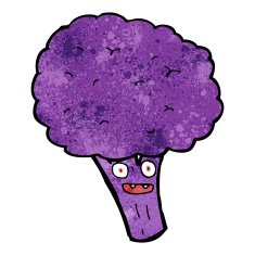 purple sprouting brocolli cartoon N3