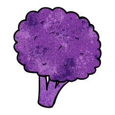 purple sprouting brocolli cartoon N4
