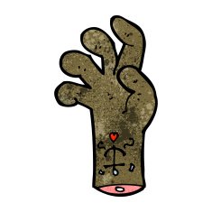 Cartoon Zombie Hand N48