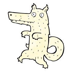 cartoon white wolf N2