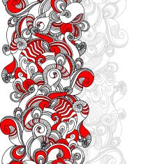 Seamless wave hand drawn pattern Abstract background N5