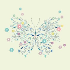 Hand drawing sketch butterfly vector N2