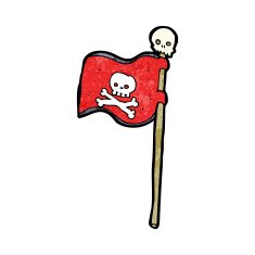 cartoon pirate flag N10