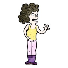 cartoon stressed woman N12