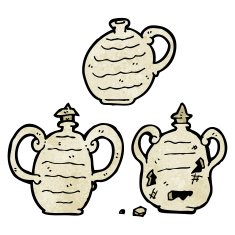 cracked old pot cartoon N4