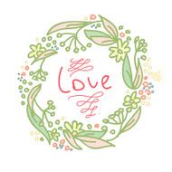 doodle floral label N3