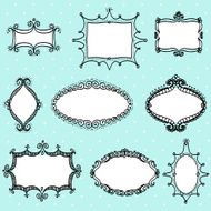 doodle floral label N4