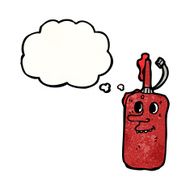 ketchup bottle with thought bubble cartoon N3
