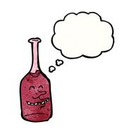 red wine bottle with speech bubble N8