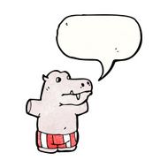 cartoon hippopotamus N25