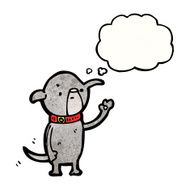 cartoon waving dog N3