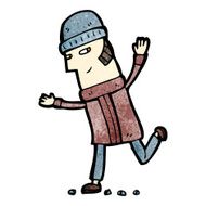cartoon running man N7