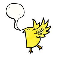 cartoon singing bird N45