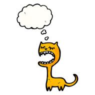 cartoon cat with thought bubble N179