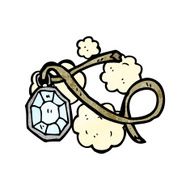 cartoon huge diamond necklace N2