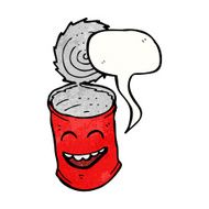 cartoon grinning food can N2