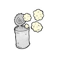 cartoon open food can N2