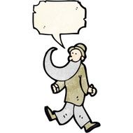 cartoon dancing old man N4