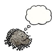 cartoon digging mole N3