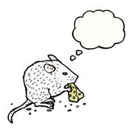 cartoon white mouse N42